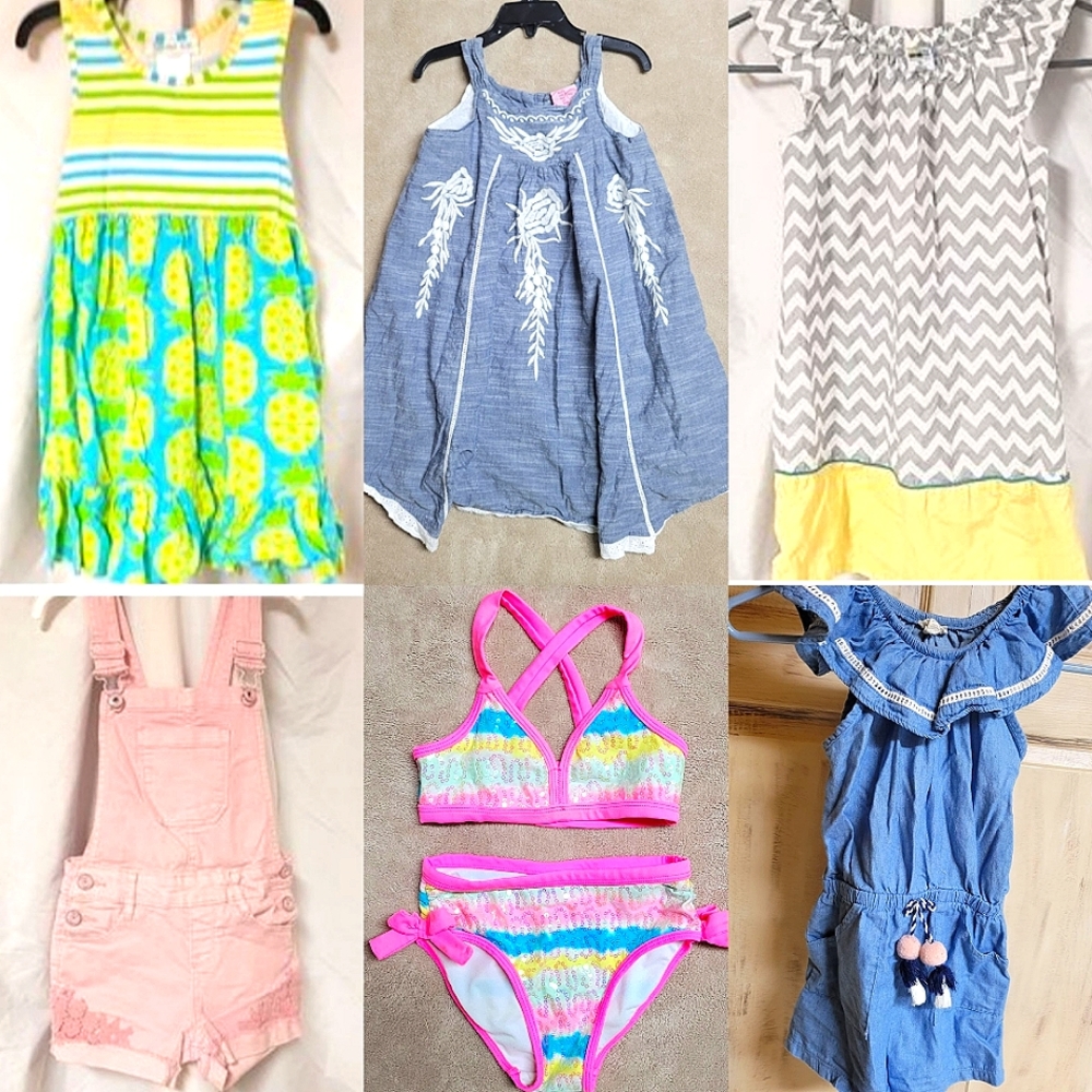 6pcs Girl's Summer Outfits Bundle. Sz 5/6.